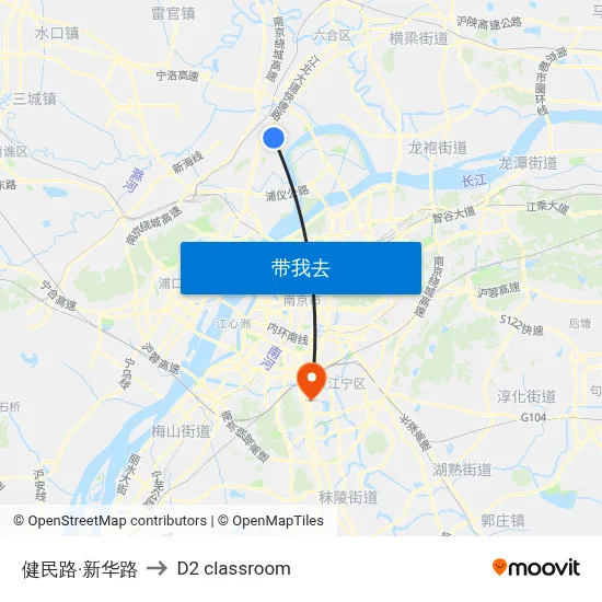 健民路·新华路 to D2 classroom map