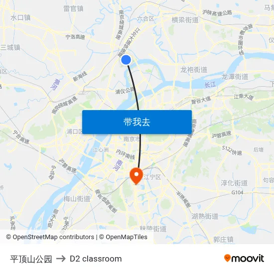 平顶山公园 to D2 classroom map