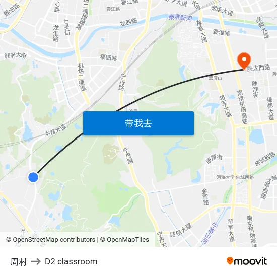 周村 to D2 classroom map