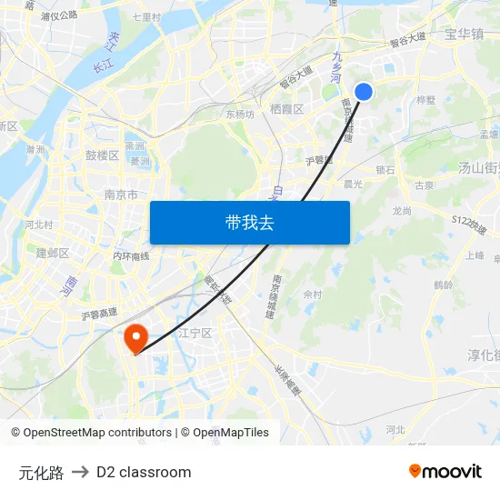 元化路 to D2 classroom map
