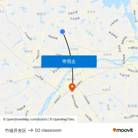竹镇开发区 to D2 classroom map