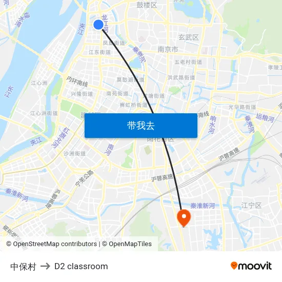 中保村 to D2 classroom map