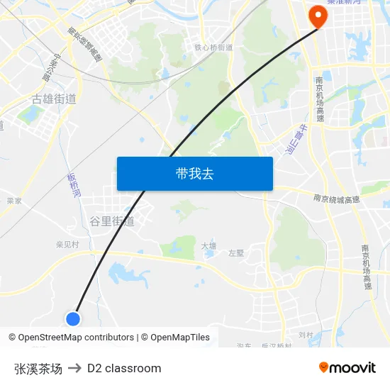 张溪茶场 to D2 classroom map