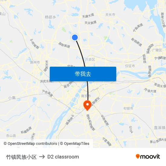 竹镇民族小区 to D2 classroom map