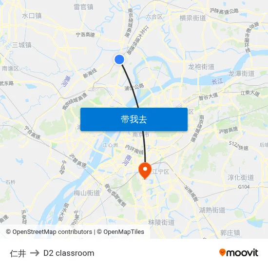 仁井 to D2 classroom map
