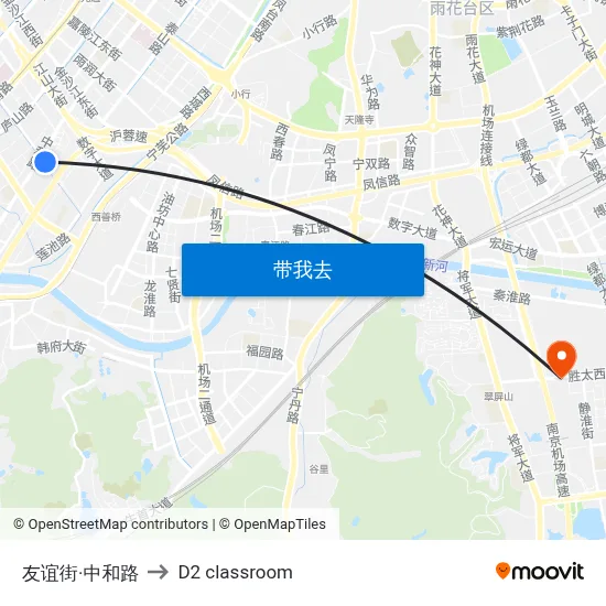 友谊街·中和路 to D2 classroom map