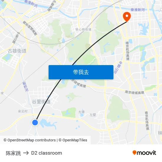 陈家跳 to D2 classroom map