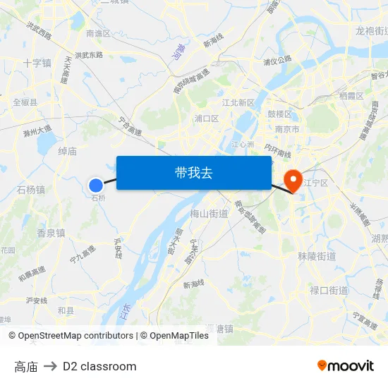 高庙 to D2 classroom map
