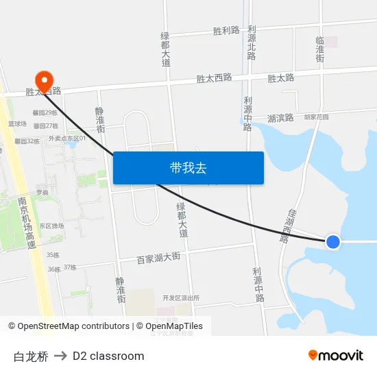 白龙桥 to D2 classroom map