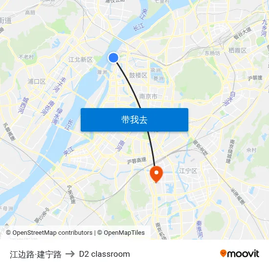 江边路·建宁路 to D2 classroom map