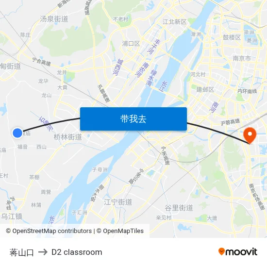 蒋山口 to D2 classroom map