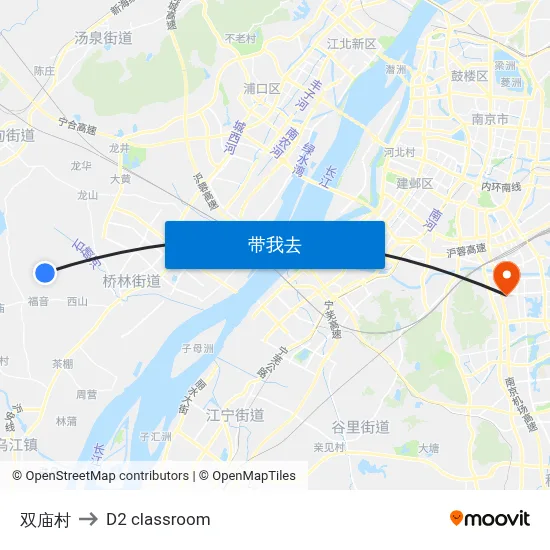 双庙村 to D2 classroom map