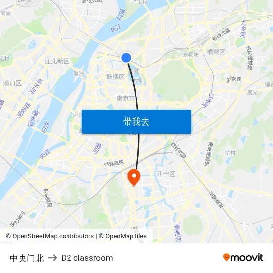中央门北 to D2 classroom map