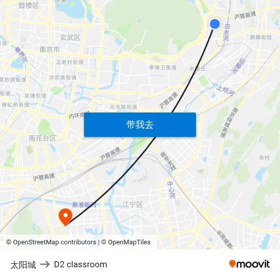 太阳城 to D2 classroom map