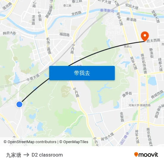 九家塘 to D2 classroom map