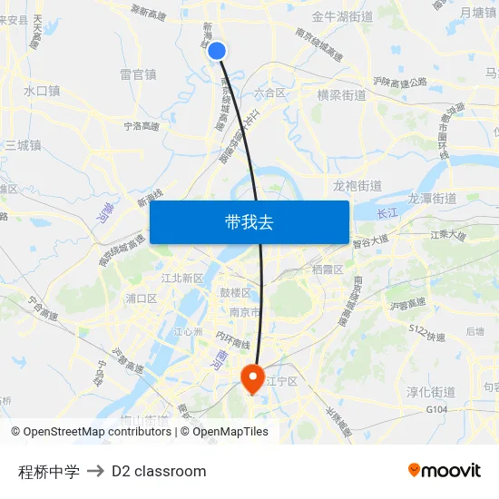 程桥中学 to D2 classroom map
