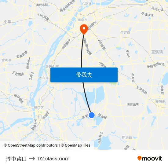 淳中路口 to D2 classroom map