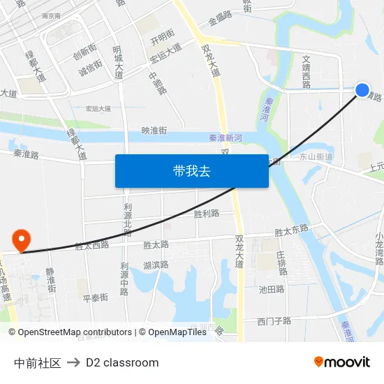 中前社区 to D2 classroom map