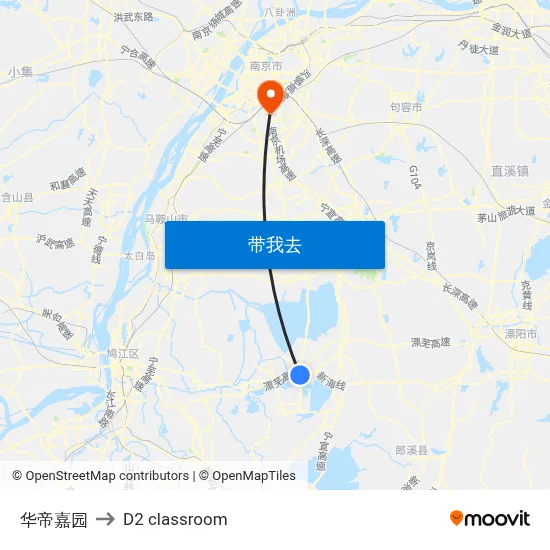 华帝嘉园 to D2 classroom map
