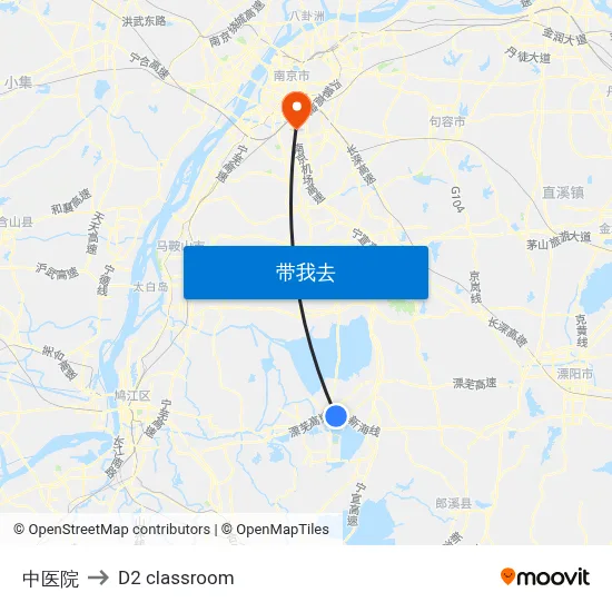 中医院 to D2 classroom map
