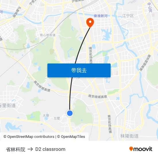 省林科院 to D2 classroom map