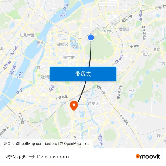 樱驼花园 to D2 classroom map
