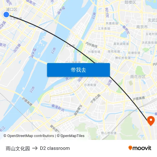 雨山文化园 to D2 classroom map