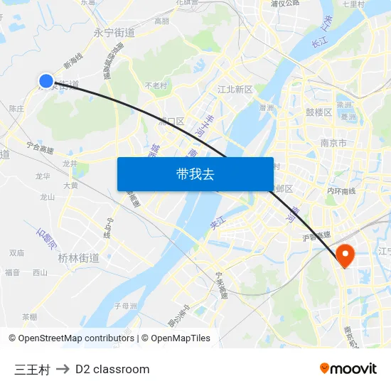 三王村 to D2 classroom map