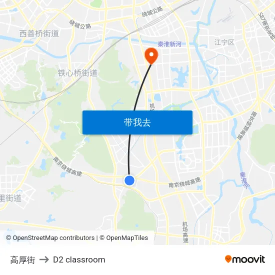 高厚街 to D2 classroom map