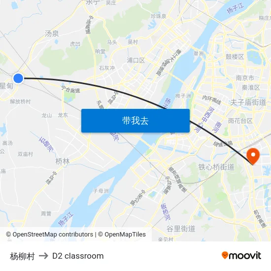 杨柳村 to D2 classroom map