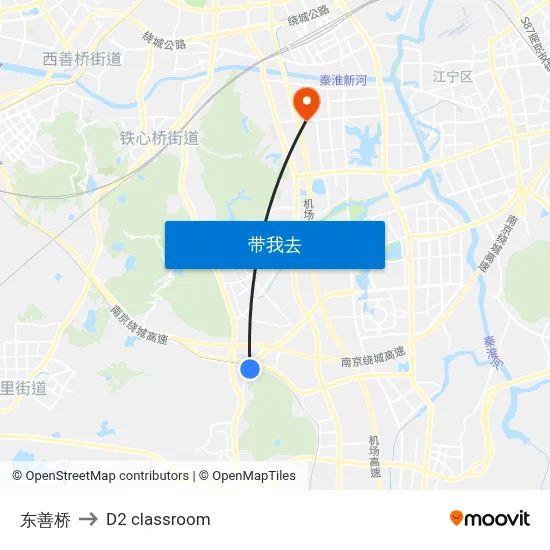 东善桥 to D2 classroom map