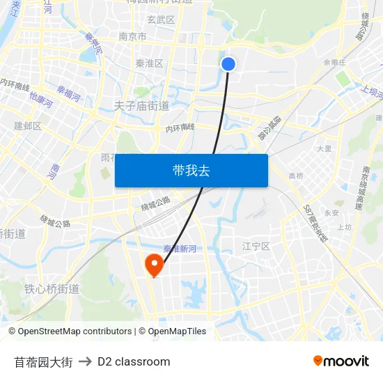 苜蓿园大街 to D2 classroom map