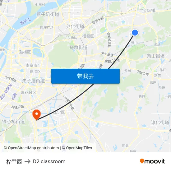 桦墅西 to D2 classroom map