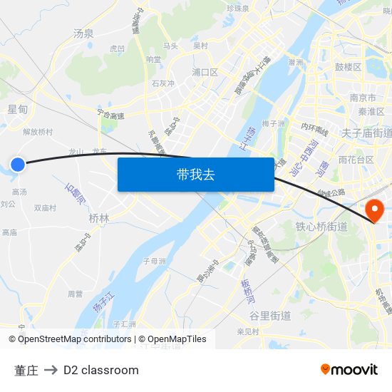 董庄 to D2 classroom map