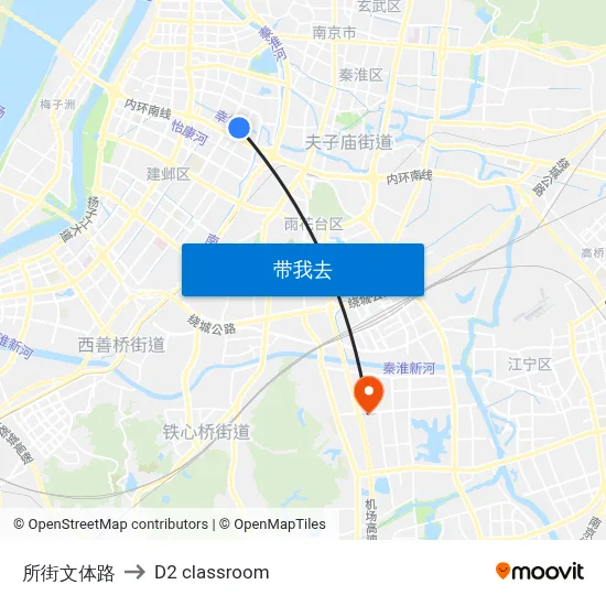 所街文体路 to D2 classroom map