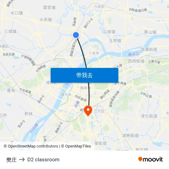 樊庄 to D2 classroom map