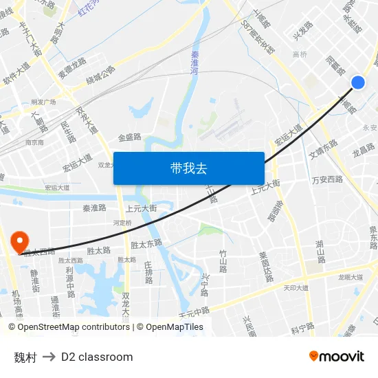 魏村 to D2 classroom map