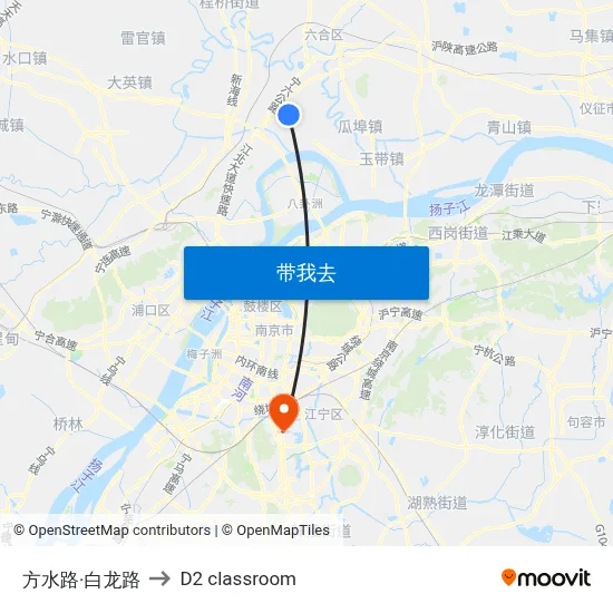 方水路·白龙路 to D2 classroom map