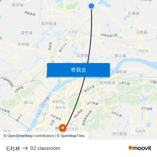 石柱林 to D2 classroom map
