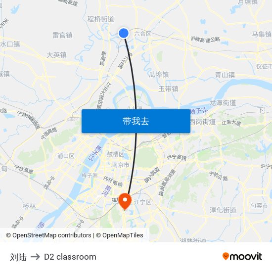 刘陆 to D2 classroom map