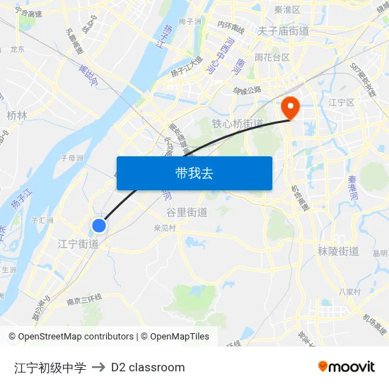 江宁初级中学 to D2 classroom map
