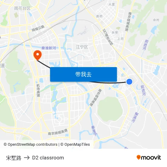 宋墅路 to D2 classroom map
