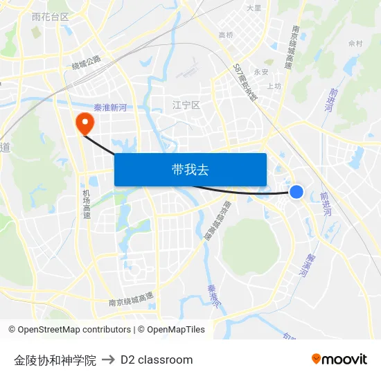 金陵协和神学院 to D2 classroom map
