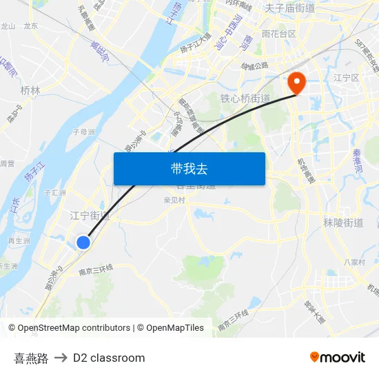 喜燕路 to D2 classroom map