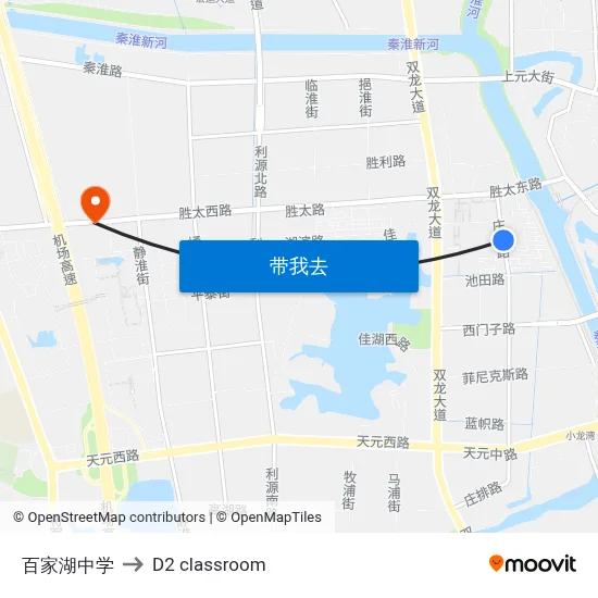 百家湖中学 to D2 classroom map