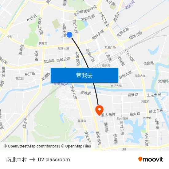南北中村 to D2 classroom map