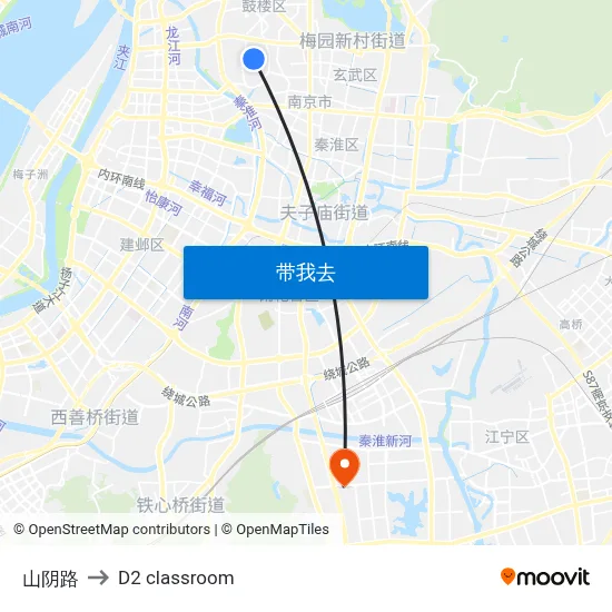 山阴路 to D2 classroom map