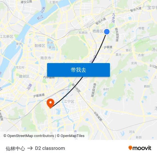 仙林中心 to D2 classroom map