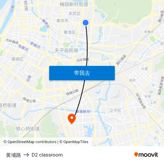 黄埔路 to D2 classroom map