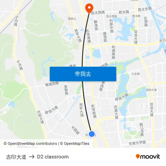 吉印大道 to D2 classroom map